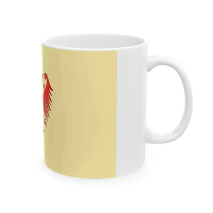 Flag of the Serbian Empire reconstruction (North Macedonia) White Coffee Mug - Go Mug Yourself