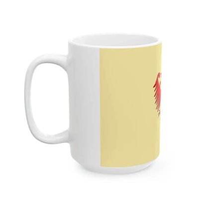 Flag of the Serbian Empire reconstruction (North Macedonia) White Coffee Mug - Go Mug Yourself