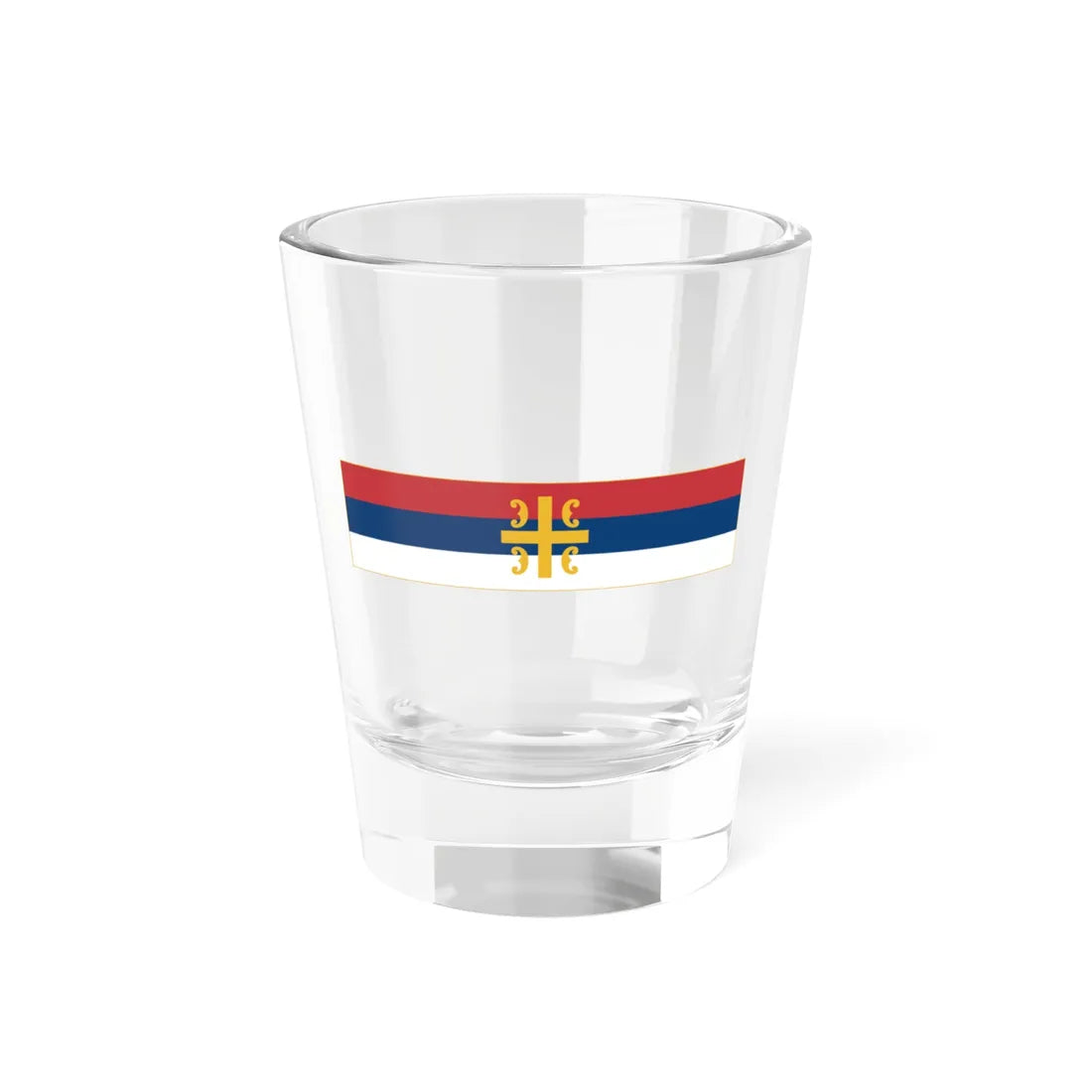 Flag of the Serbian Orthodox Church (Serbia) Shot Glass 1.5oz 1.5oz - Go Mug Yourself