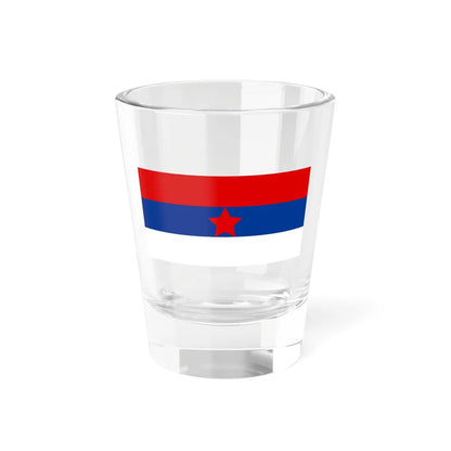 Flag of the Serbian Partisans (Montenegro) Shot Glass 1.5oz 1.5oz - Go Mug Yourself