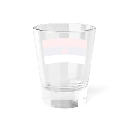 Flag of the Serbian Partisans (Montenegro) Shot Glass 1.5oz - Go Mug Yourself