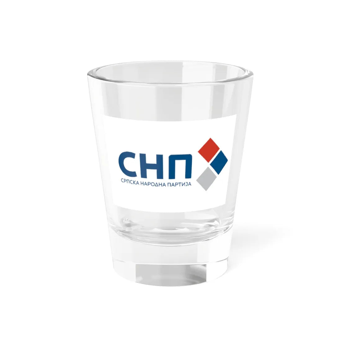 Flag of the Serbian Peoples Party (Serbia) Shot Glass 1.5oz 1.5oz - Go Mug Yourself
