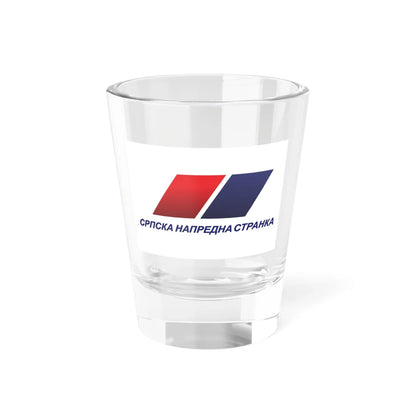 Flag of the Serbian Progressive Party (Serbia) Shot Glass 1.5oz 1.5oz - Go Mug Yourself
