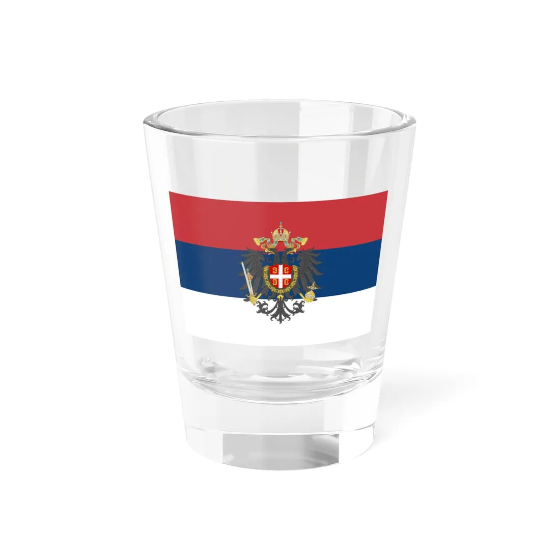 Flag of the Serbian Vojvodina (Serbia) Shot Glass 1.5oz 1.5oz - Go Mug Yourself