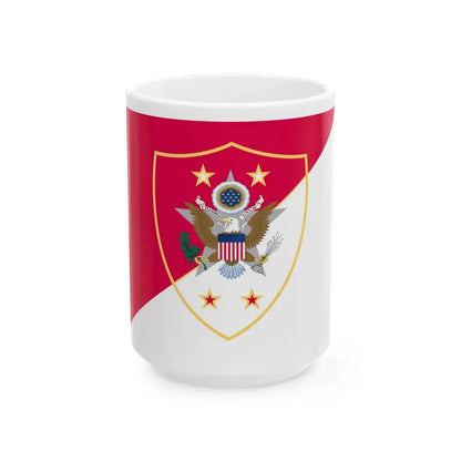 Flag of the Sergeant Major of the United States Army (United States) White Coffee Mug 15oz - Go Mug Yourself