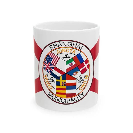 Flag of the Shanghai International Settlement (China) White Coffee Mug 11oz - Go Mug Yourself