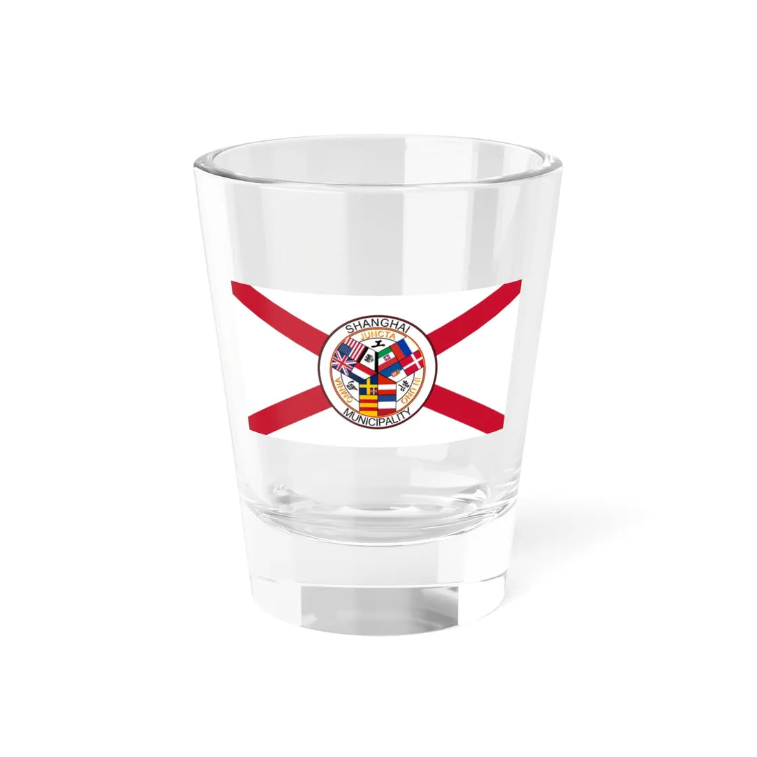 Flag of the Shanghai International Settlement pre-WWI (China) Shot Glass 1.5oz 1.5oz - Go Mug Yourself
