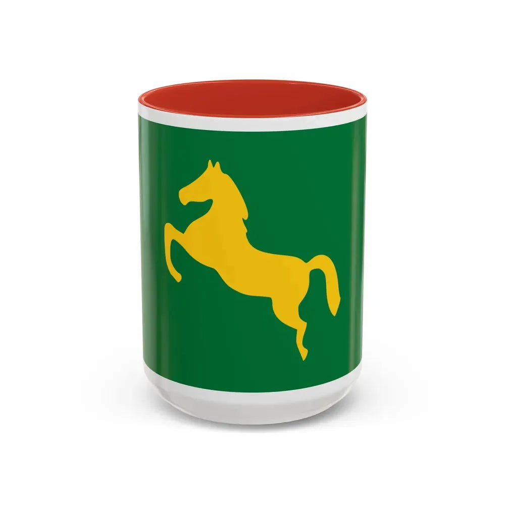 Flag of the Sharqia Governorate Egypt - Accent Coffee Mug 15oz Red - Go Mug Yourself