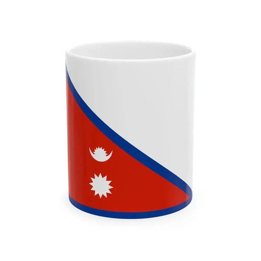 Flag of the Shree Bhawani Buksh Battalion (Nepal) White Coffee Mug 11oz - Go Mug Yourself