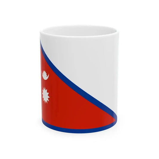 Flag of the Shree Tara Dal Battalion (Nepal) White Coffee Mug 11oz - Go Mug Yourself