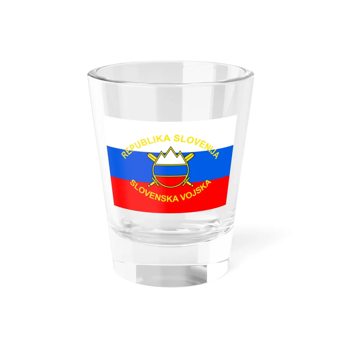 Flag of the Slovenian Armed Forces (Slovenia) Shot Glass 1.5oz 1.5oz - Go Mug Yourself