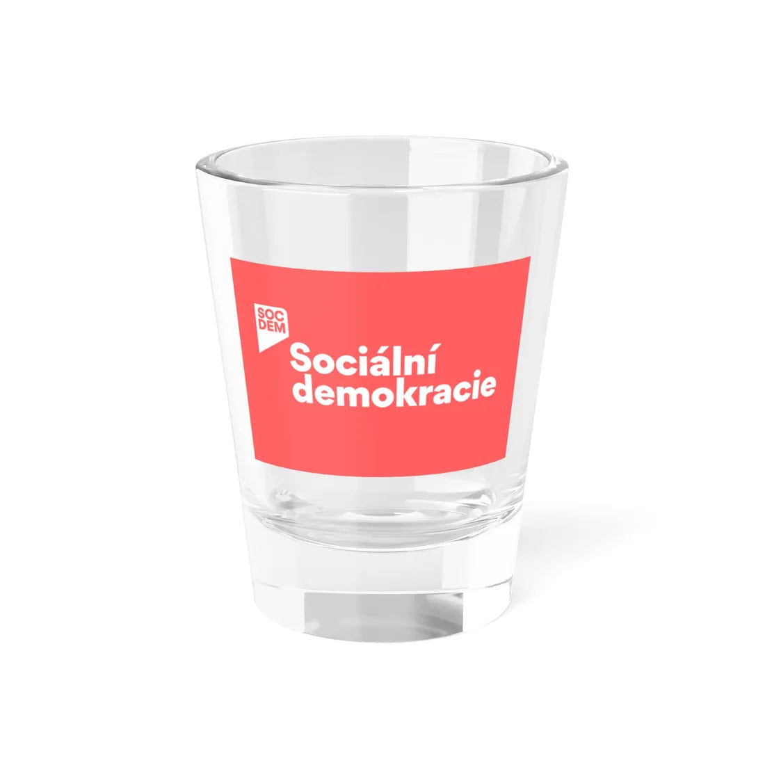 Flag of the Social Democracy Czech Republic (Czech Republic) Shot Glass 1.5oz 1.5oz - Go Mug Yourself