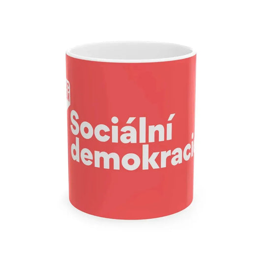 Flag of the Social Democracy Czech Republic (Czech Republic) White Coffee Mug 11oz - Go Mug Yourself