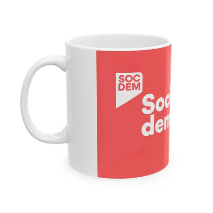 Flag of the Social Democracy Czech Republic (Czech Republic) White Coffee Mug - Go Mug Yourself