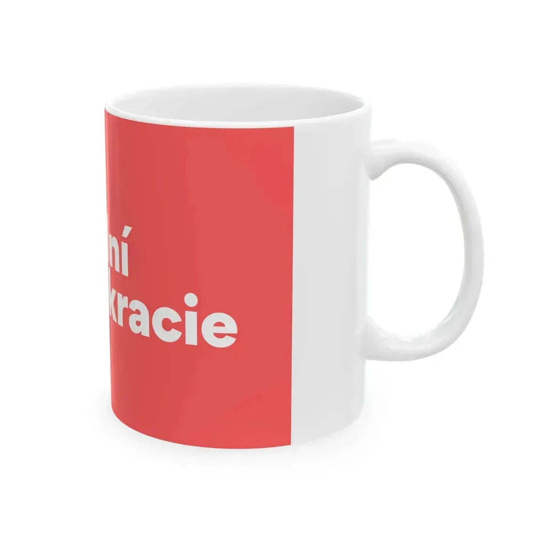 Flag of the Social Democracy Czech Republic (Czech Republic) White Coffee Mug - Go Mug Yourself