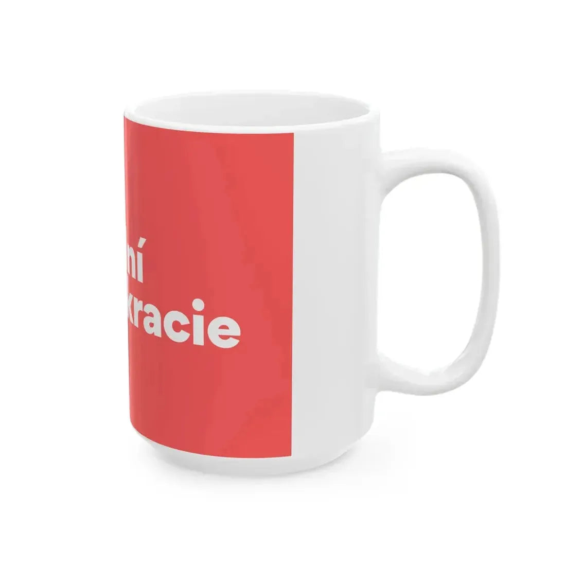 Flag of the Social Democracy Czech Republic (Czech Republic) White Coffee Mug - Go Mug Yourself