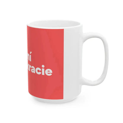 Flag of the Social Democracy Czech Republic (Czech Republic) White Coffee Mug - Go Mug Yourself