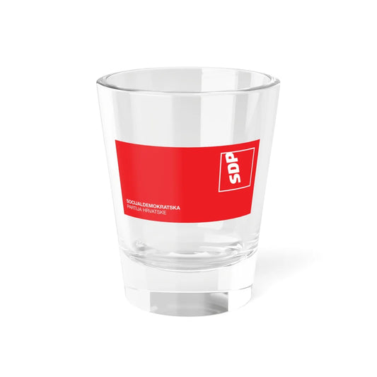 Flag of the Social Democratic Party of Croatia (Croatia) Shot Glass 1.5oz 1.5oz - Go Mug Yourself