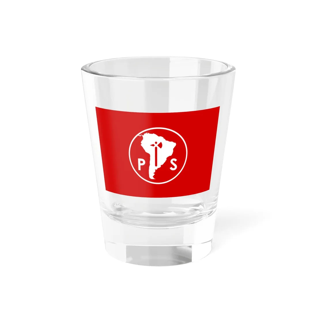 Flag of the Socialist Party of Chile (Chile) Shot Glass 1.5oz 1.5oz - Go Mug Yourself