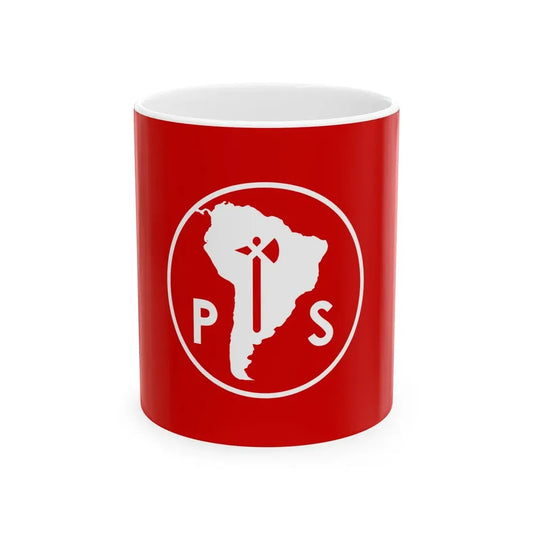 Flag of the Socialist Party of Chile (Chile) White Coffee Mug 11oz - Go Mug Yourself