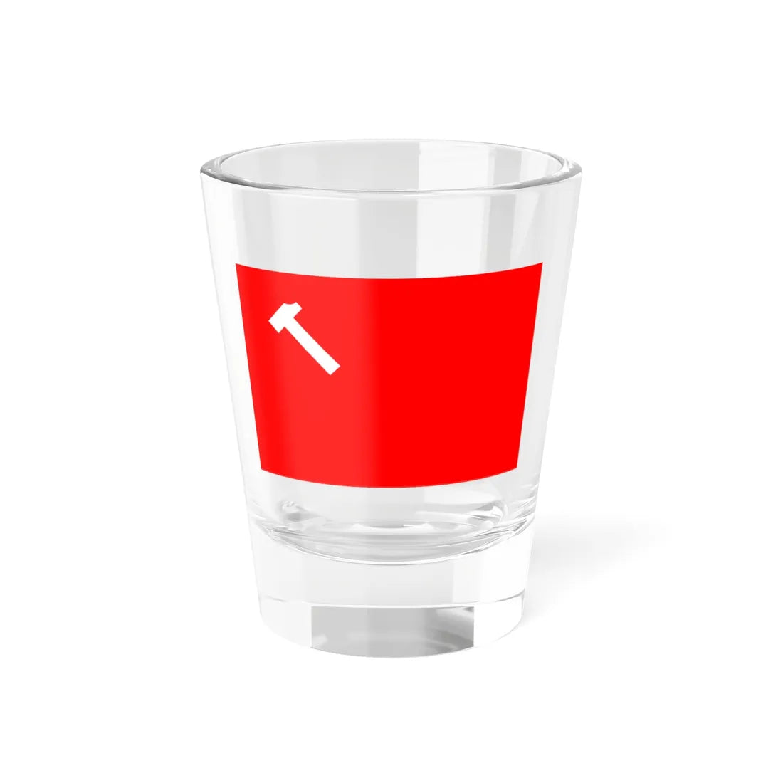 Flag of the Socialist Party Sweden 1929 (Sweden) Shot Glass 1.5oz 1.5oz - Go Mug Yourself