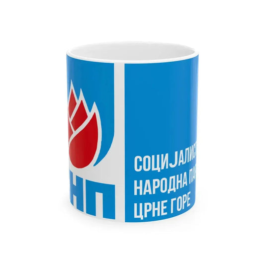 Flag of the Socialist Peoples Party of Montenegro (Montenegro) White Coffee Mug 11oz - Go Mug Yourself