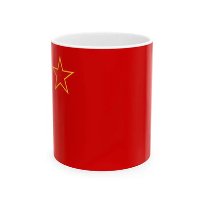 Flag of the Socialist Republic of Macedonia 1963-1991 3-2 (North Macedonia) White Coffee Mug 11oz - Go Mug Yourself