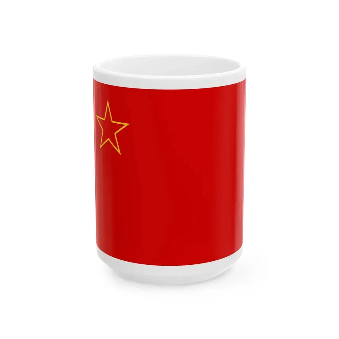 Flag of the Socialist Republic of Macedonia 1963-1991 3-2 (North Macedonia) White Coffee Mug 15oz - Go Mug Yourself
