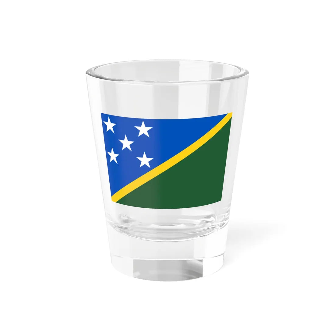 Flag of the Solomon Islands 3-2 (Solomon Islands) Shot Glass 1.5oz 1.5oz - Go Mug Yourself