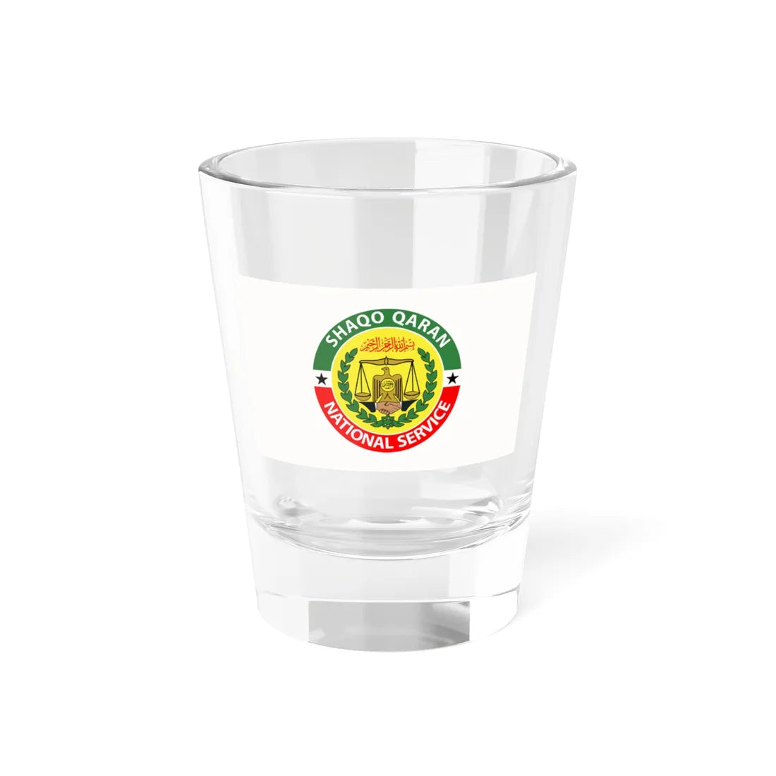 Flag of the Somaliland National Service (Mali) Shot Glass 1.5oz 1.5oz - Go Mug Yourself