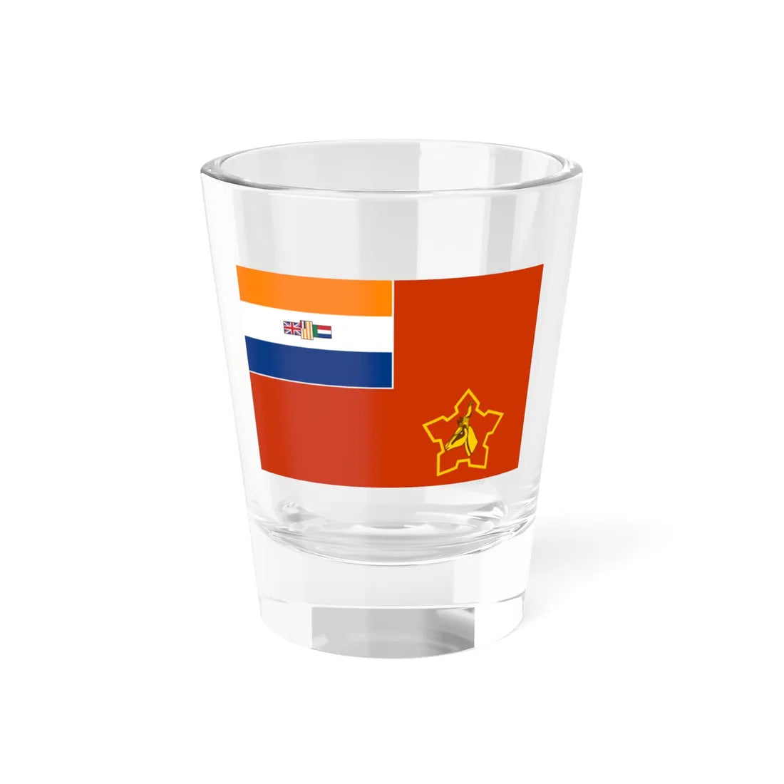 Flag of the South African Army 1973-1994 (South Africa) Shot Glass 1.5oz 1.5oz - Go Mug Yourself