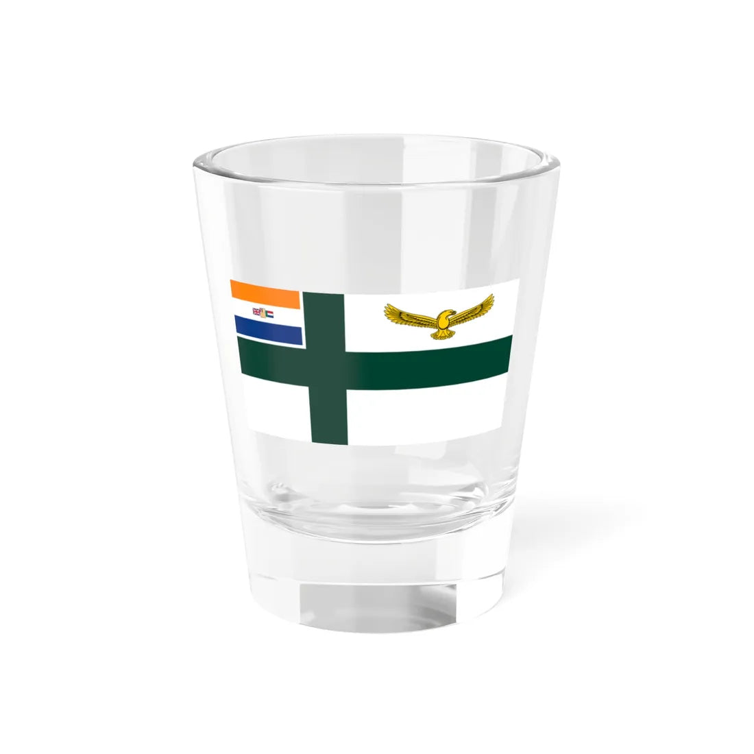 Flag of the South African Commander of Maritime Defence 1968-1973 (South Africa) Shot Glass 1.5oz 1.5oz - Go Mug Yourself