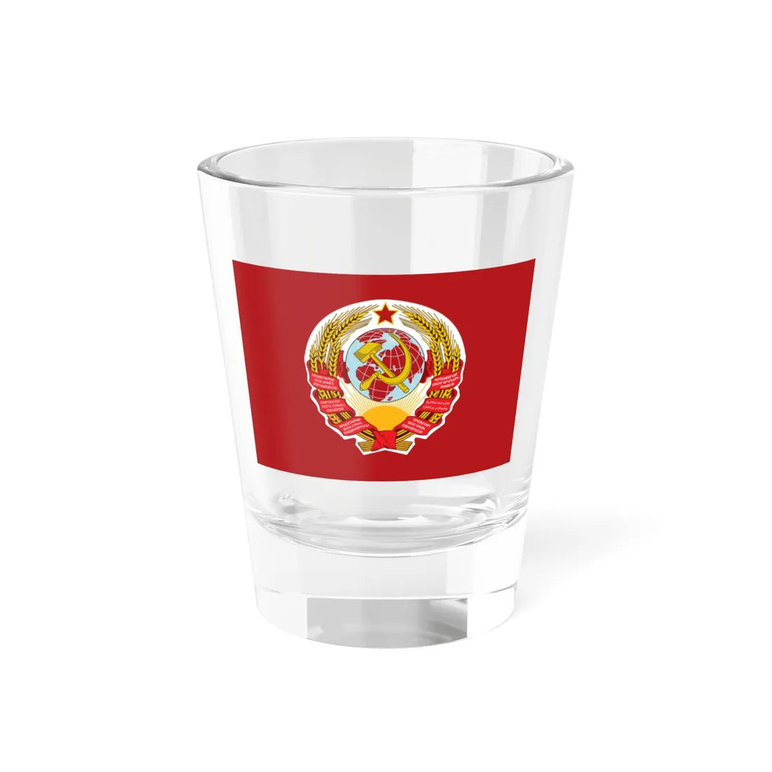 Flag of the Soviet Union 1922-1923 3-2 (Soviet Union) Shot Glass 1.5oz 1.5oz - Go Mug Yourself
