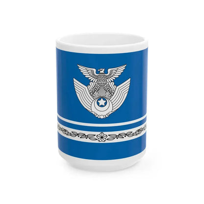 Flag of the Space Operations Squadron of JASDF (Japan) White Coffee Mug 15oz - Go Mug Yourself