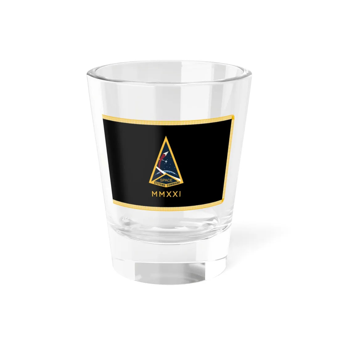 Flag of the Space Systems Command (United States) Shot Glass 1.5oz 1.5oz - Go Mug Yourself