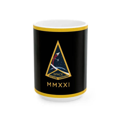 Flag of the Space Systems Command (United States) White Coffee Mug 15oz - Go Mug Yourself