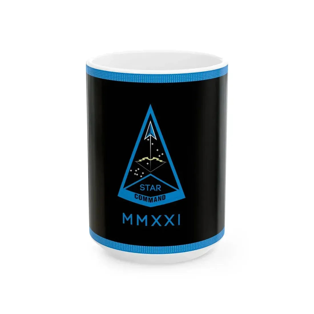 Flag of the Space Training and Readiness Command (United States) White Coffee Mug 15oz - Go Mug Yourself