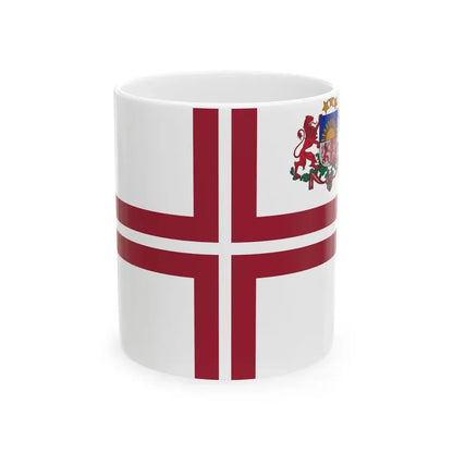 Flag of the Speaker of the Saeima of Latvia (Latvia) White Coffee Mug 11oz - Go Mug Yourself