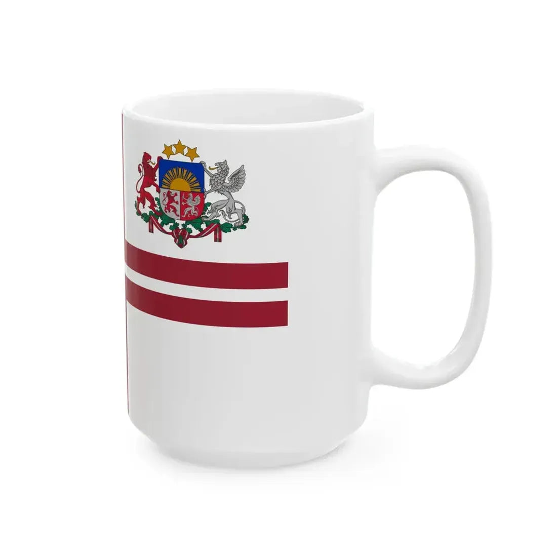 Flag of the Speaker of the Saeima of Latvia (Latvia) White Coffee Mug - Go Mug Yourself