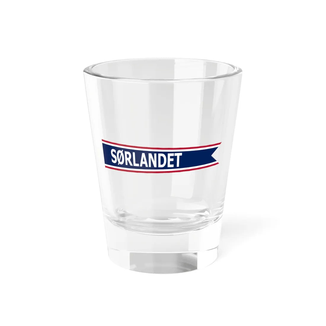 Flag of the Sørlandet (Norway) Shot Glass 1.5oz 1.5oz - Go Mug Yourself