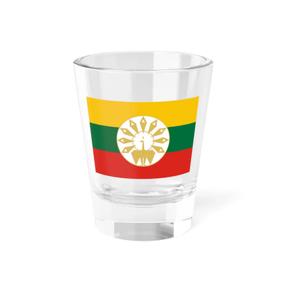 Flag of the State of Burma Stylized version (Myanmar) Shot Glass 1.5oz 1.5oz - Go Mug Yourself