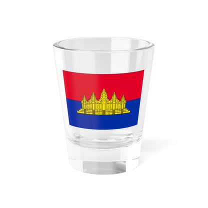 Flag of the State of Cambodia 1989-1992 (Cambodia) Shot Glass 1.5oz 1.5oz - Go Mug Yourself