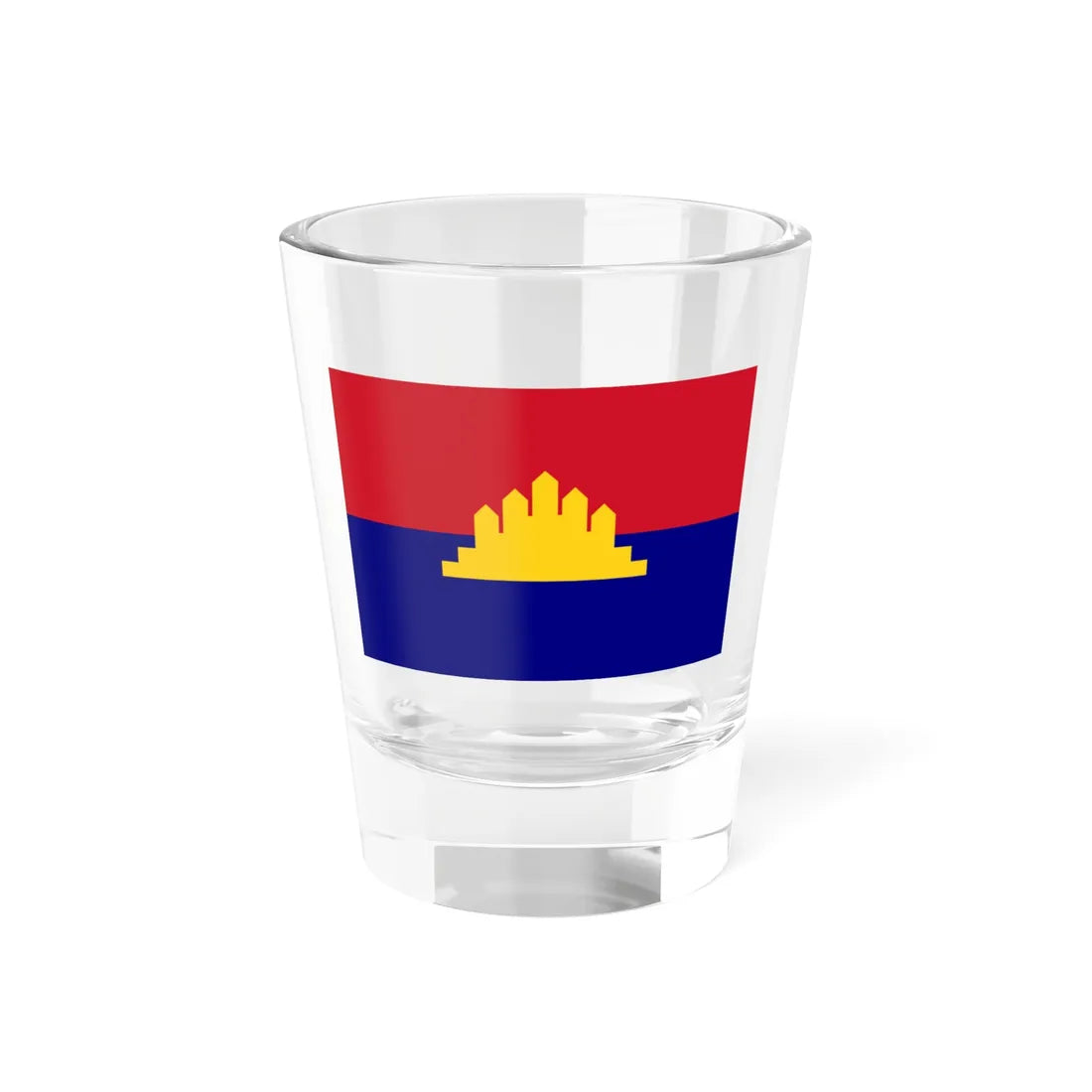 Flag of the State of Cambodia 1989-1993 (Cambodia) Shot Glass 1.5oz 1.5oz - Go Mug Yourself