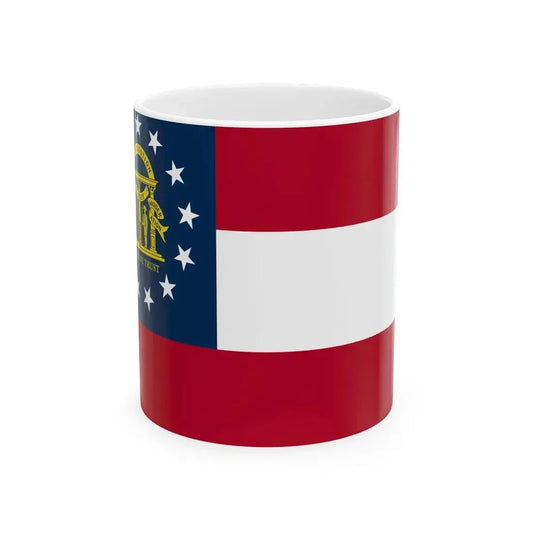 Flag of the State of Georgia (Georgia) White Coffee Mug 11oz - Go Mug Yourself