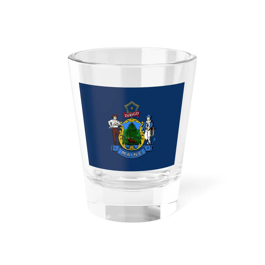Flag of the State of Maine (United States) Shot Glass 1.5oz 1.5oz - Go Mug Yourself