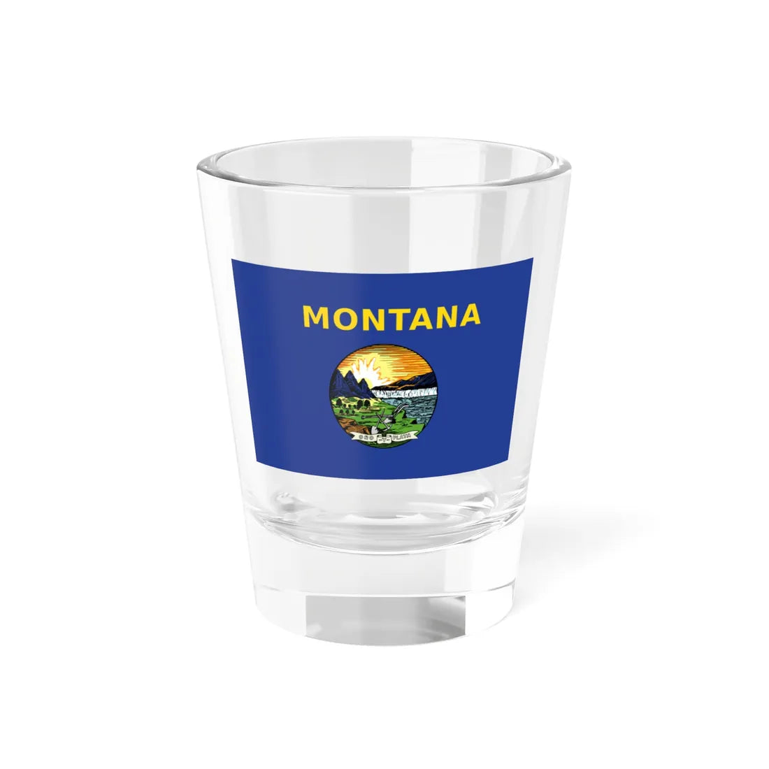 Flag of the State of Montana (United States) Shot Glass 1.5oz 1.5oz - Go Mug Yourself