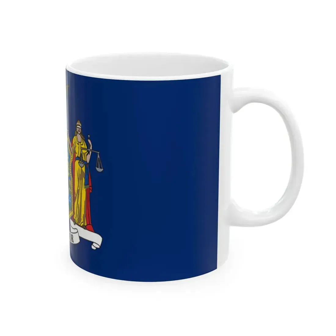 Flag of the State of New York 1909-2020 (United States) White Coffee Mug - Go Mug Yourself