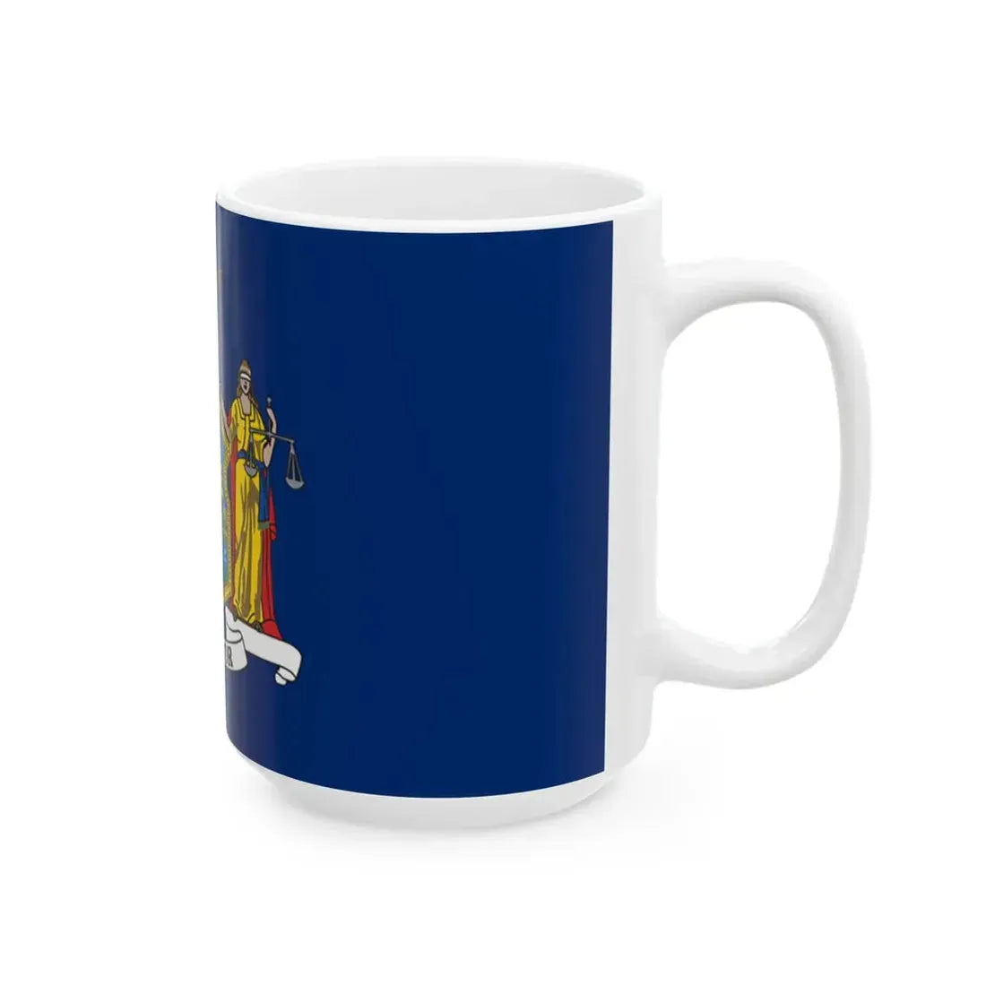 Flag of the State of New York 1909-2020 (United States) White Coffee Mug - Go Mug Yourself