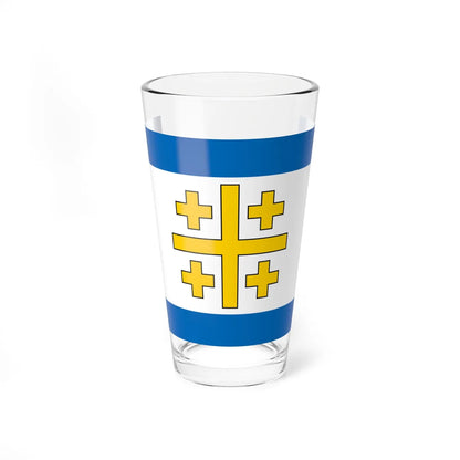 Flag of the State of Palestine Proposal 5 (Israel) Pint Glass 16oz 16oz - Go Mug Yourself