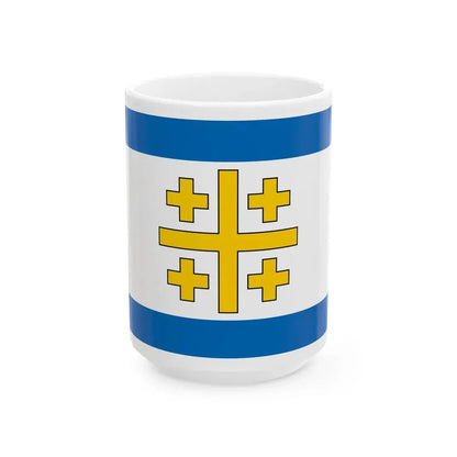 Flag of the State of Palestine Proposal 5 (Israel) White Coffee Mug 15oz - Go Mug Yourself
